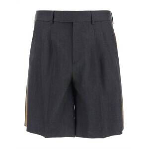 NEW VALENTINO men's tailored bermuda shorts in dark grey